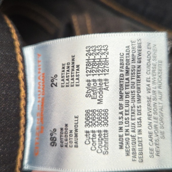 Citizens Of Humanity Indigo Straight Leg Jeans - Picture 11 of 11